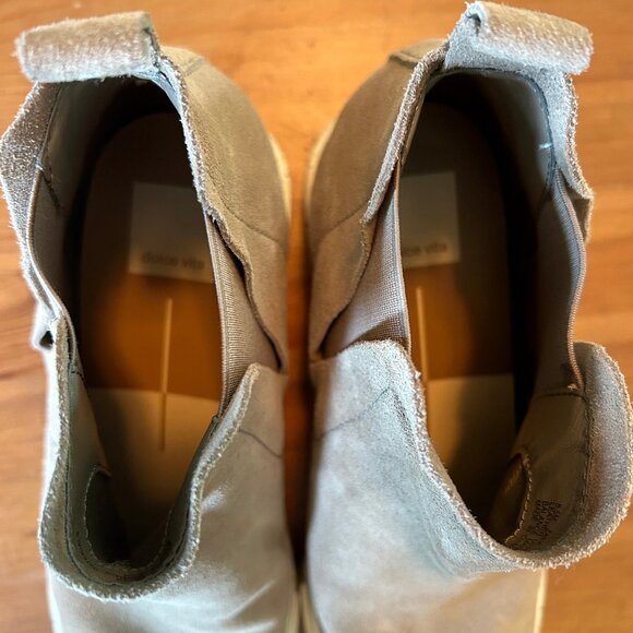 Dolce Vita Taupe Suede Ankle Platform Bootie Women's Size 8.5M Good Condition - Picture 10 of 11